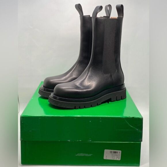 Bottega Veneta Lug Sole Leather Chelsea Boots size 38.5 - Picture 11 of 13